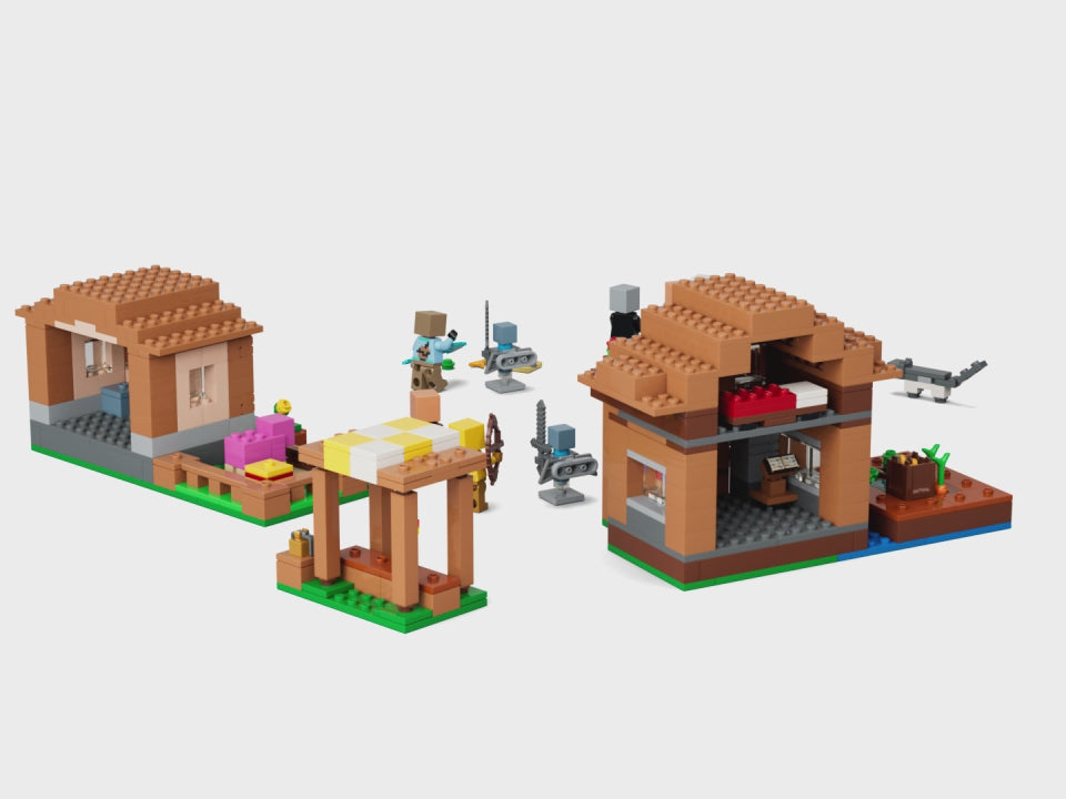 LEGO 21596 Minecraft Evoker Village Attack Toy Playset