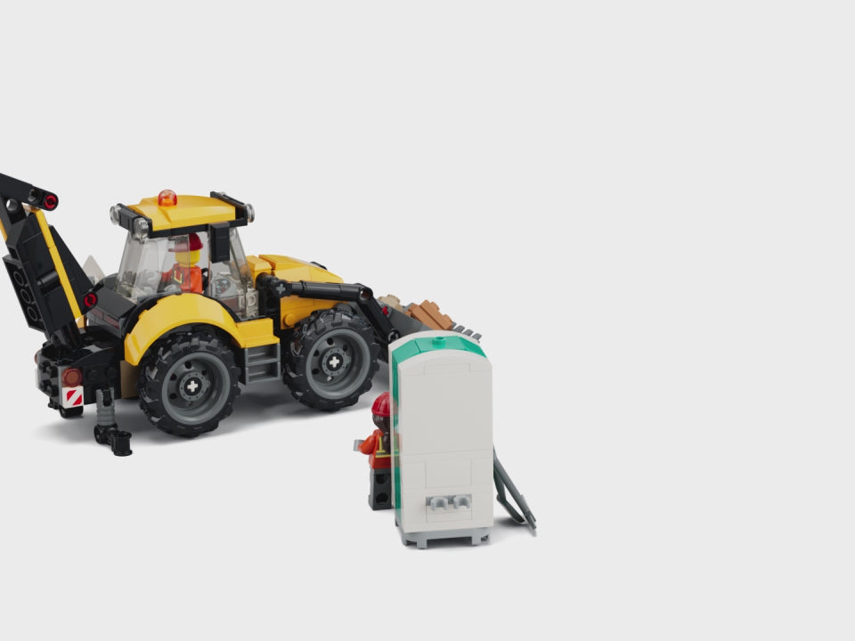 LEGO 60480 City Yellow Backhoe Loader - Construction Toy
