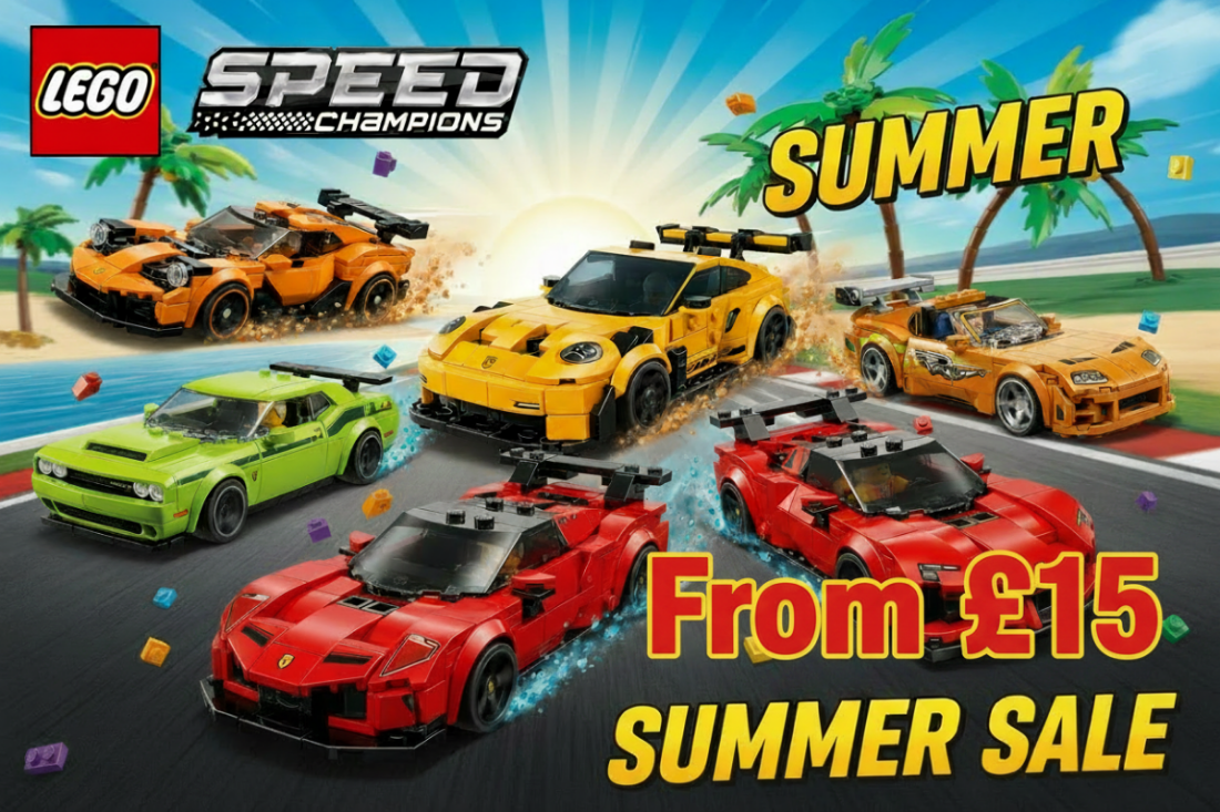 Summer LEGO Speed Champions Sale - From £15 Yellow Outline
