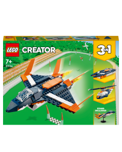 LEGO 31126 Creator 3in1 Supersonic Jet Plane to Helicopter to Speed Boat 