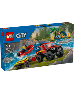 LEGO 60412 City 4x4 Fire Engine with Rescue Boat Vehicle Toys