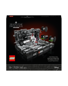 LEGO 75329 Star Wars Death Star Trench Run Diorama Set for Adults, Room Décor Memorabilia Gift with Darth Vader’s TIE Advanced fighter