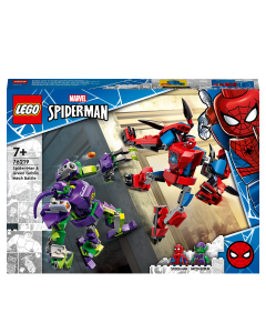 LEGO 76219 Marvel Spider-Man & Green Goblin Mech Battle Action Figures Set with Super Hero Minifigures