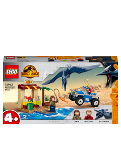 LEGO 76943 Jurassic World Pteranodon Chase Dinosaur Toy Set with 2 Mini Figures and Buggy Car