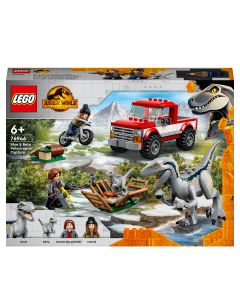 LEGO 76946 Jurassic World Blue and Beta Velociraptor Capture with Truck and 2 Dinosaur Toys For Kids Aged 6 Plus
