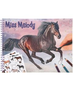 Depesche 11458 Miss Melody Colouring Book, 36 Wonderful Horse Motifs Sticking