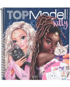 Depesche 11663 TOPModel Colouring Book Create Your Kitty in Moonlight Design