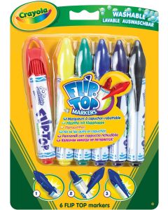 Crayola 833200 Flip Top Markers 6 pack